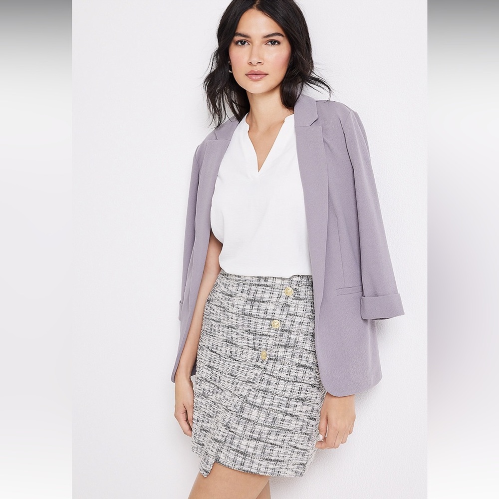 Maurices Tweed Front Wrap Pull On Skirt